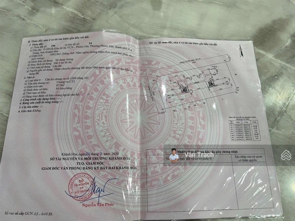 Căn góc 3 ngủ chung cư ct2 vcn phước hải nha trang view thoáng vào ở ngay sổ đỏ lâu dài