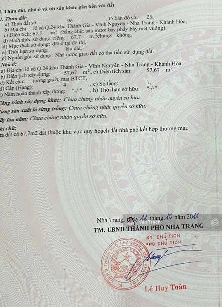 Bán nhà 2 mặt tiền tô hiệu vĩnh nguyên nha trang hướng đông nam ngang 5,5m sổ riêng cách biển 300m