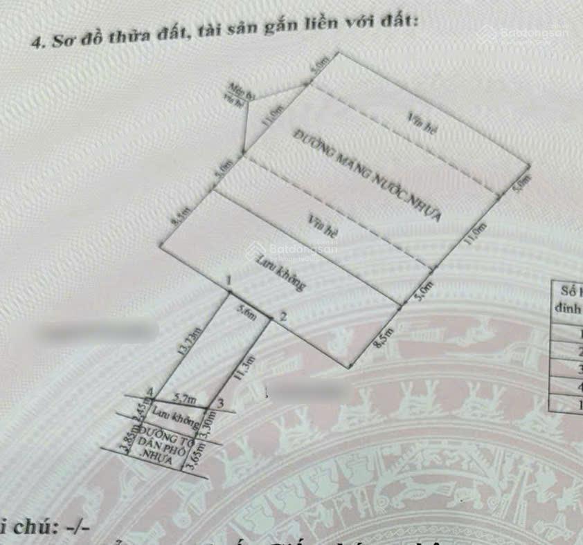 Mặt đường máng nước (sát hoàng huy)  90m2  mặt tiền 5,6m  nhà cũ  giá 11,8 tỷ