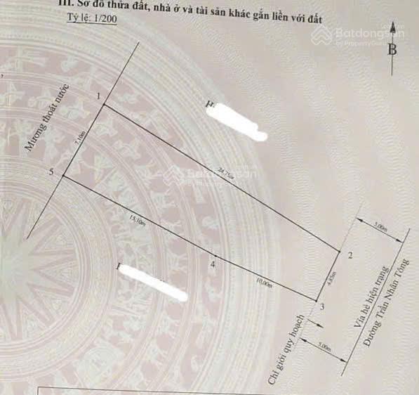 Mặt đường trần nhân tông (gần quán trữ)  155m2  ngang 4,85m  1 tầng  giá bán 12 tỷ