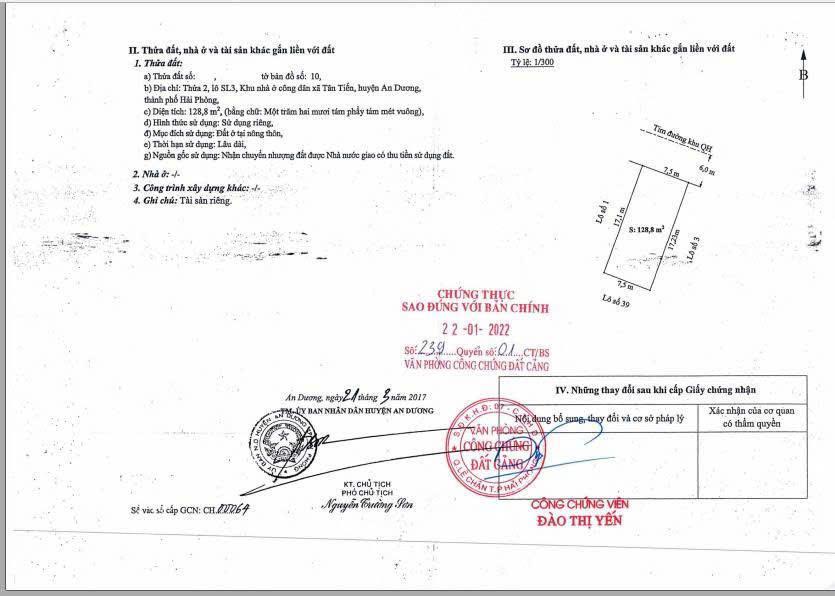 Bán đất khu chung nhà máy nước tân tiến, an dương  128,8m2  lô áp góc  giá 24 tr/m2