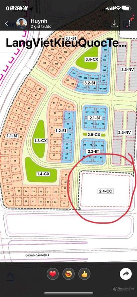 Đất mặt đường bùi viện (cổng dự án làng việt kiều)  8060m2  ngang 80m  giá cực tốt 69,9 tỷ