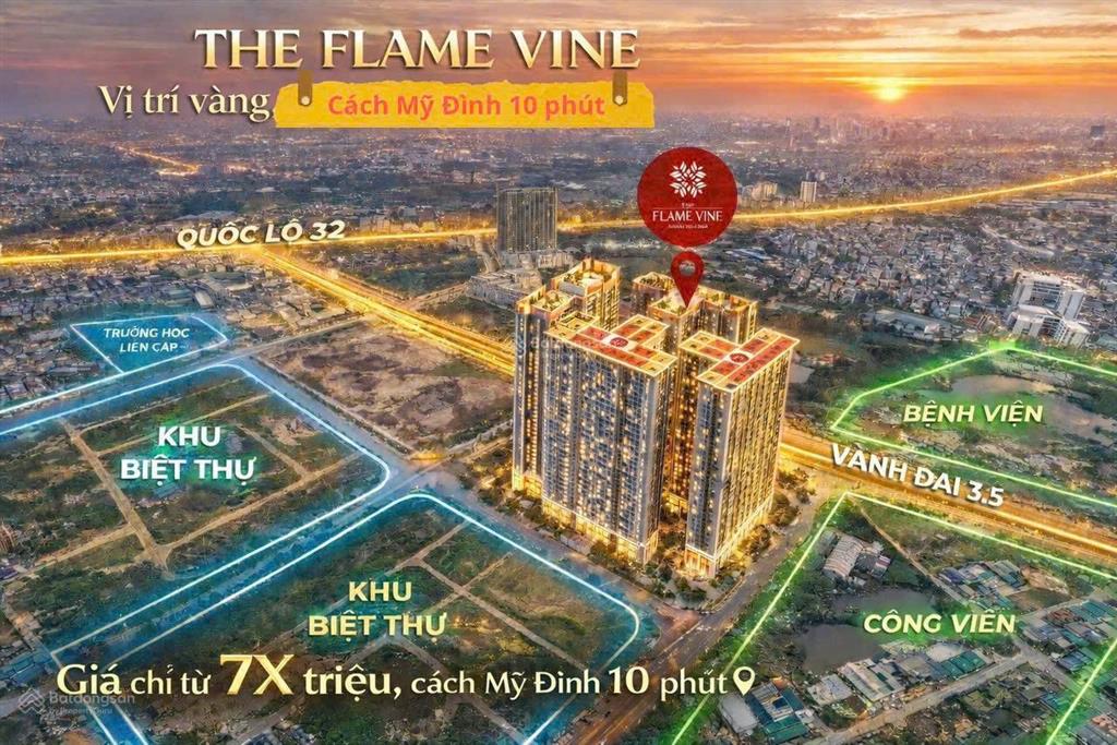 Căn cc the flame vine đẹp, chiết khấu cao, sát vành đai 3.5, gần ql 32.  0966 675 ***