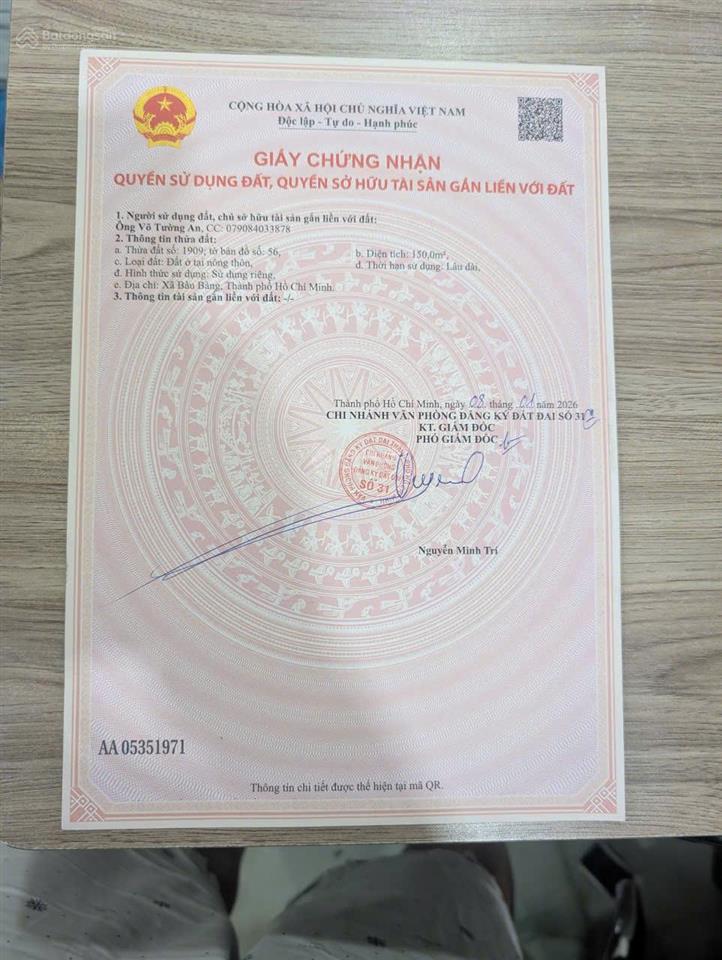 Bán lô đất thổ cư ngay mặt tiền kcn bàu bàng, tp. hồ chí minh, chỉ 2,670 tỷ