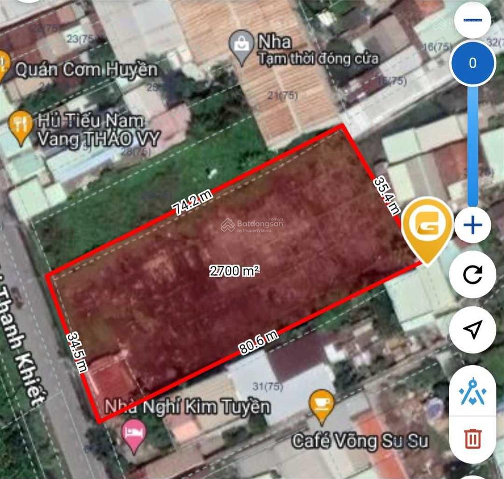 Cần bán lô đất 2732m2 34x80 1177m2 thổ cư mt bùi thanh khiết cách ql1a 200m giá 70tỷ thương lượng