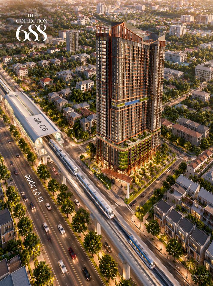 Căn 2pn cách metro c6 300m, mặt tiền ql13, giá từ 43,688tr/m², savills vận hành