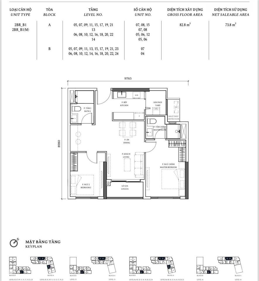 Căn 2pn orchard grand view bao quát hồ bơi