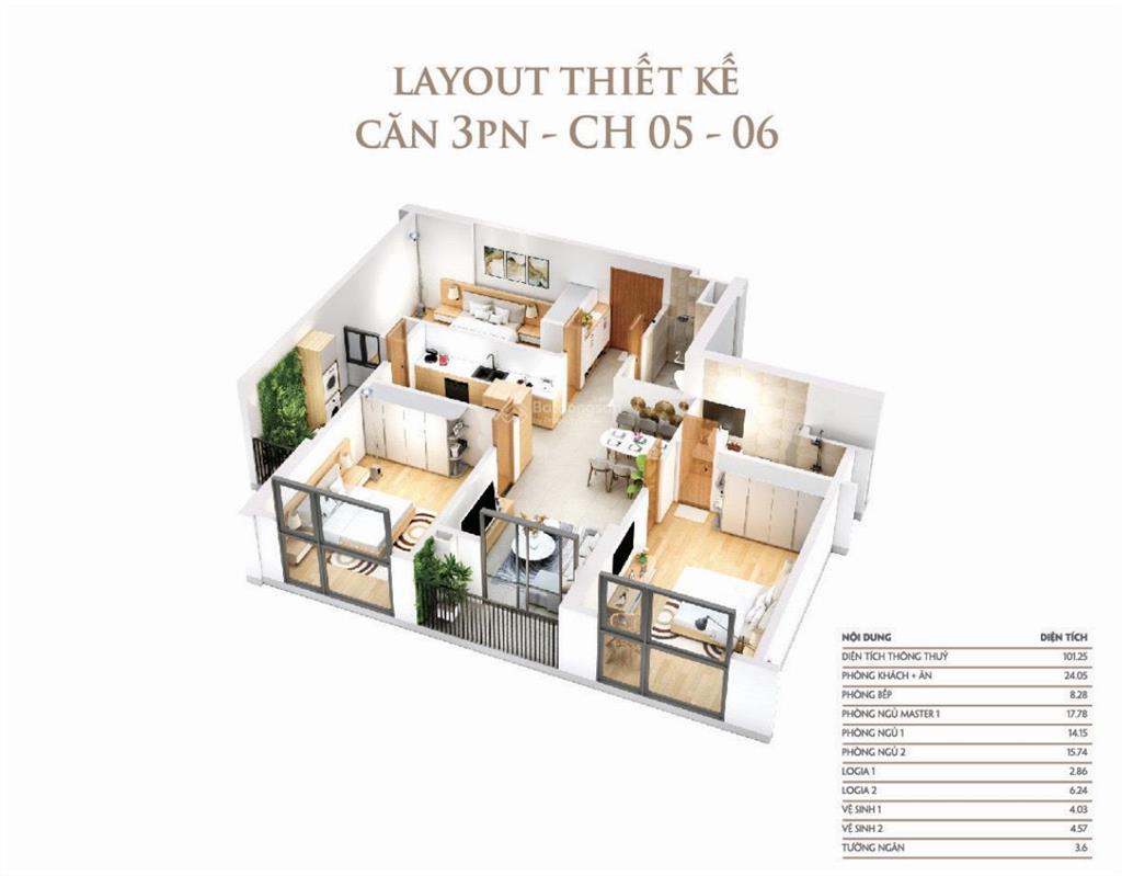 Bán căn hộ chung cư tại khai sơn city, 6,98 tỷ, 101,5 m2, 3pn, 2wc