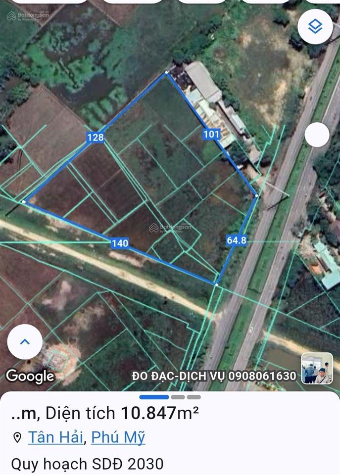 Bán hơn 1 ha đất tân hải, ngay mặt đường hoàng sa 65m