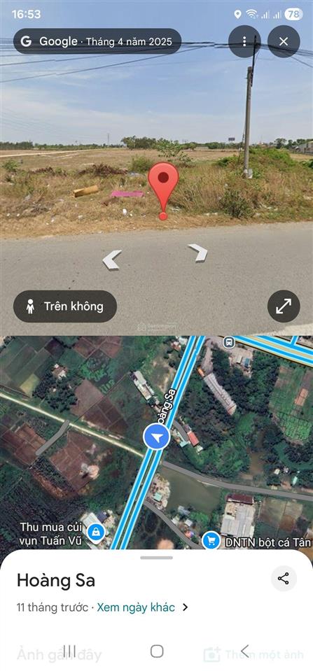Bán hơn 1 ha đất tân hải, ngay mặt đường hoàng sa 65m