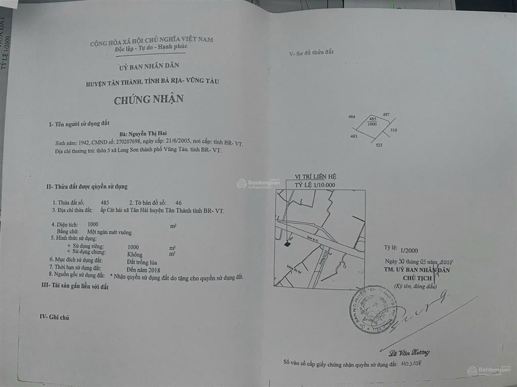 Bán 8600m đất tân hải, mặt đường dầu khí, gần trục hoàng sa