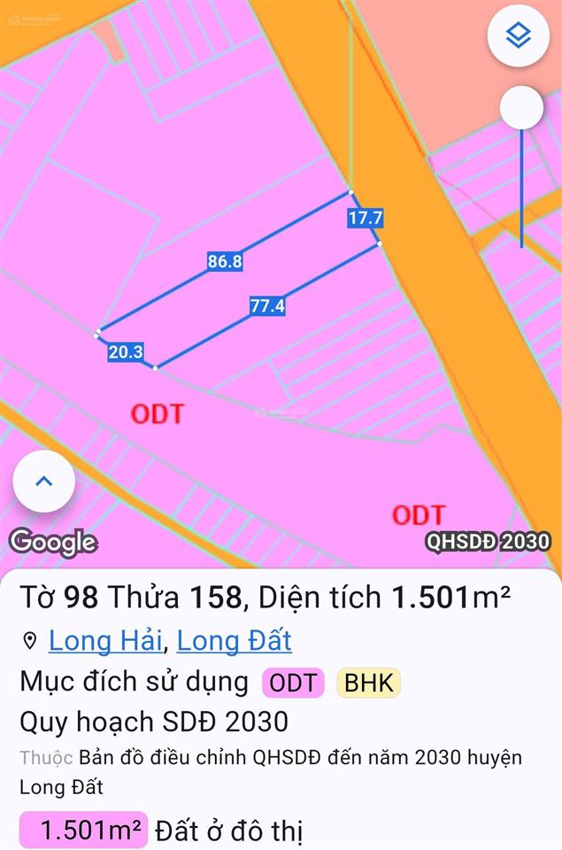 Bán lô đất mặt đường nguyễn tất thành 1501m 46 tỉ
