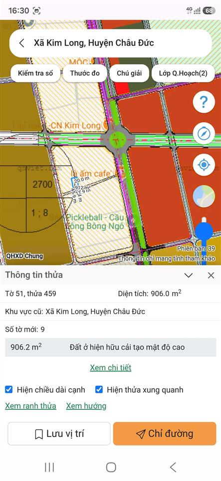Bán lô đất ở kim long, cách ql 100m 20x45m, 60m2 thổ cư