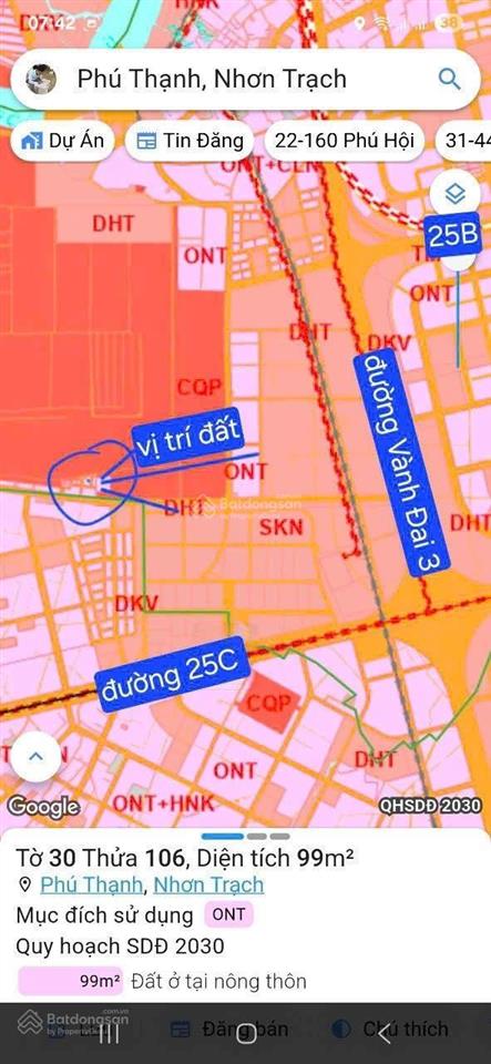 Đất nền khu bộ đội gần đường vành đai 3  25b  25c đi sân bay, 99m2 full thổ cư, giá 2.1 tỷ