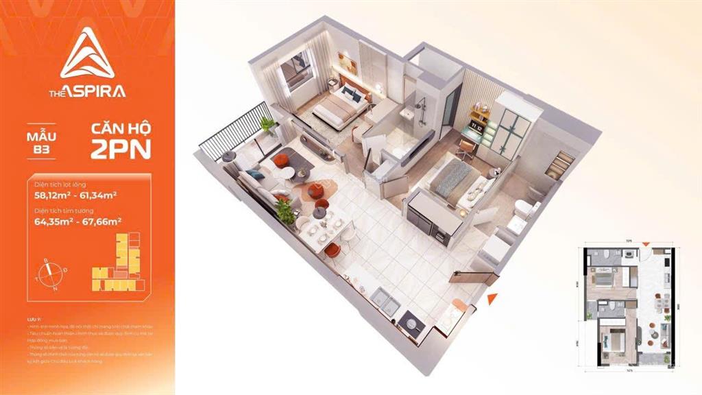 2pn the aspira 64m² chỉ 2.5 tỷ đã xây 30/30 tầng, chuẩn bị cất nóc, đón đầu metro số 1 nối dài