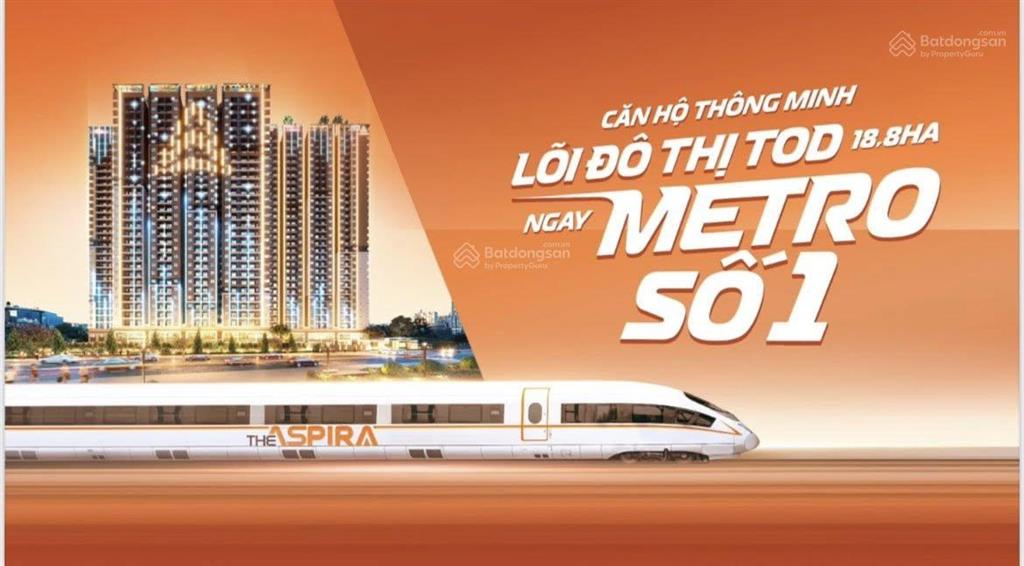 2pn the aspira 64m² chỉ 2.5 tỷ đã xây 30/30 tầng, chuẩn bị cất nóc, đón đầu metro số 1 nối dài