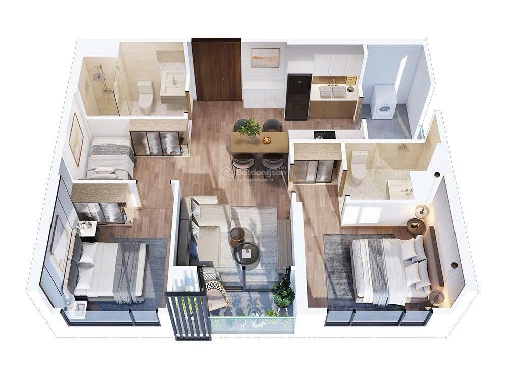 Giá sốc 2n2w full đồ 63m2 phân khu masteri giá chỉ 4.95 tỷ. đơn giá 78tr/m2 tại oceanpark 1 gia lâm