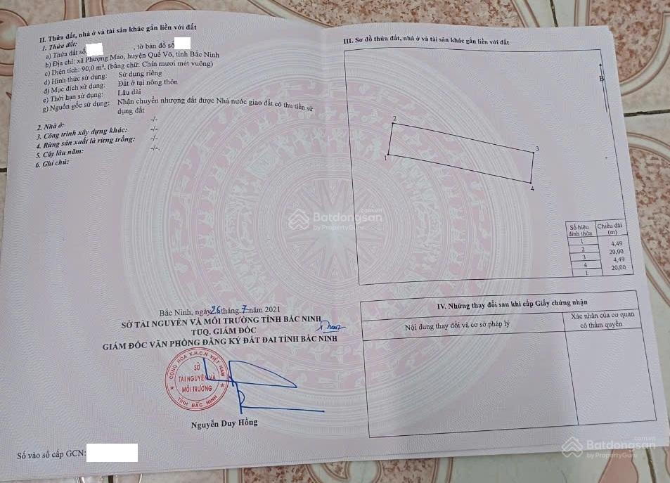 Bán đất mặt đường dương đình nghệ, p. phương liễu, bắc ninh 90m², gần đường 24, ql18 và kcn quế võ
