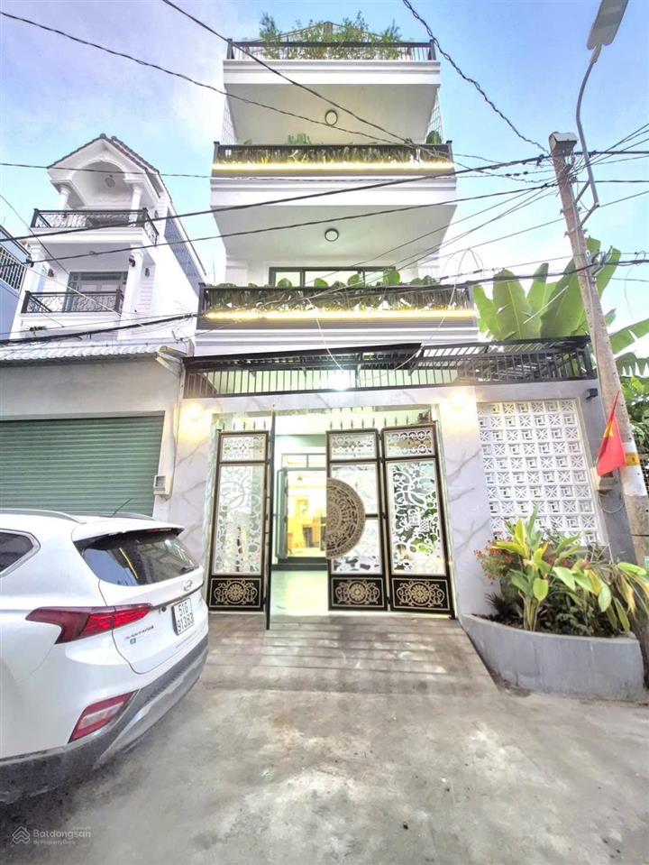 Hot! bán gấp nhà mới đẹp 4 tầng, 6x20m, giá 6.99 tỷ, hẻm xe hơi đào tông nguyên, tt nhà bè