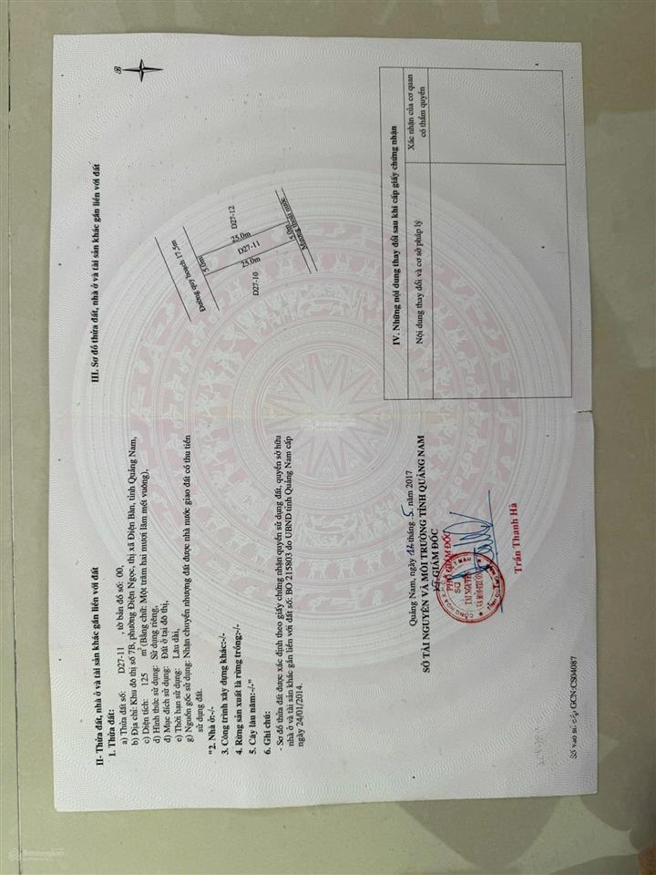 Cần bán gấp 1 lô khu đô thị 7b sau lưng coccobay