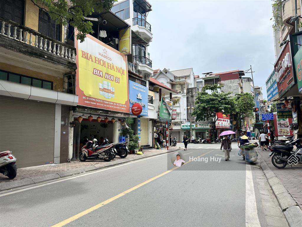 Cực rẻ! bán nhà mặt phố vương thừa vũ, vỉa hè, kinh doanh, sát ngã tư 61,7m2 x 3t x mt 5m, 27,4 tỷ