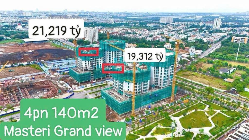 Siêu phẩm 4pn masteri grand view giỏ hàng độc quyền giá đợt 1 giá chỉ 19,7 tỷ the global city