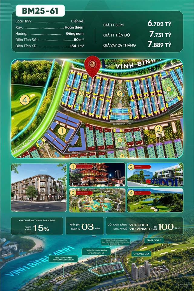 Còn căn liền kề 50m2, hoàn thiện, giá hơn 6 tỷ, vinhomes hạ long xanh.  0987 866 ***