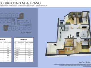 Căn hộ 3 phòng ngủ, tầng trung. sở hữu lâu dài. toà hudbuilding nha trang