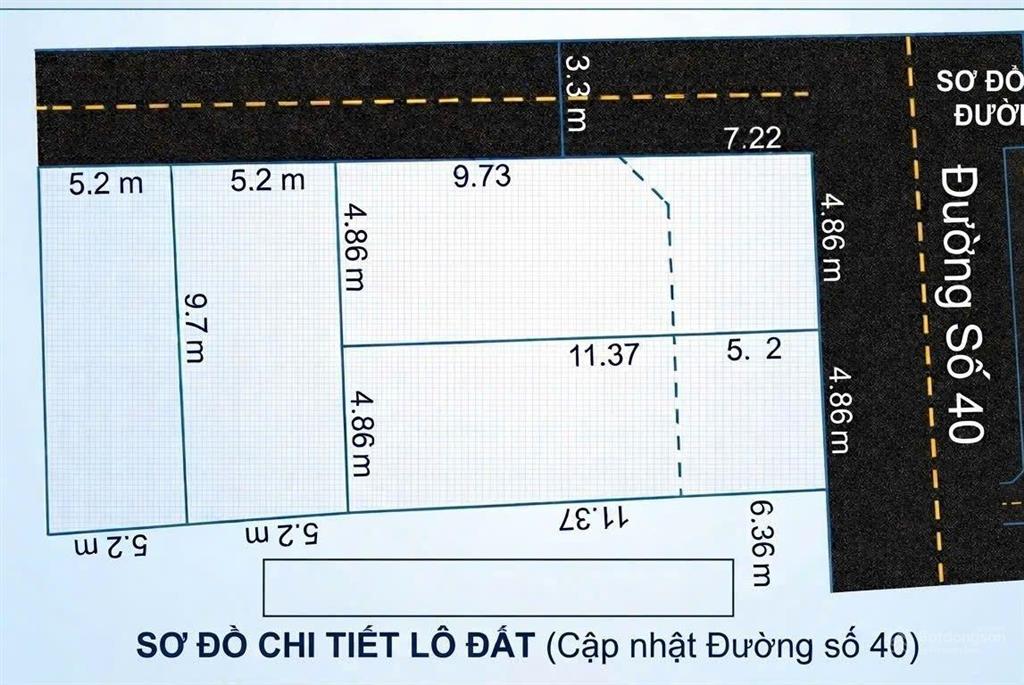 Bán đất thổ cư mt đường số 40, hiệp bình chánh, 6,7 tỷ, 83m2, pháp lý đầy đủ