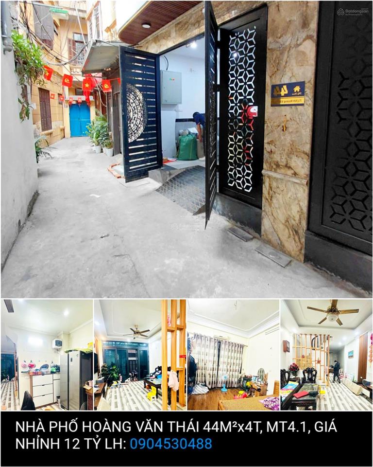 Chỉ nhỉnh 12 tỷ nhà ngõ 71 hoàng văn thái 45mx 4 tầg, mt4.1
