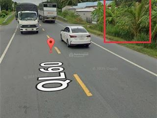 Bán lô đất góc 2 mặt tiền diện tích 483m2 ql60 gần cầu hòa lộc, mỏ cày bến tre cũ