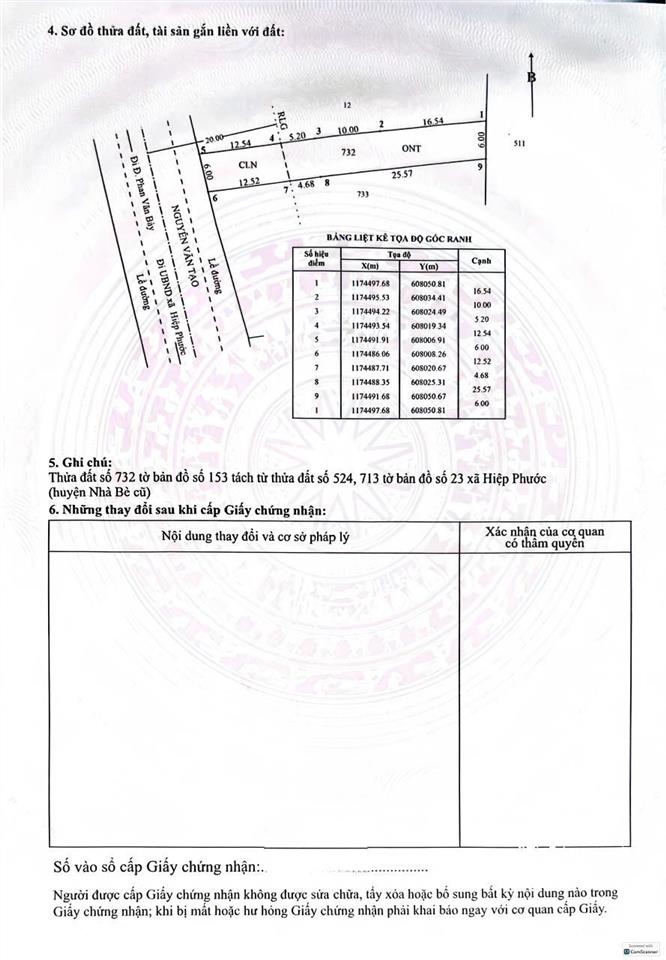 Đất thổ cư mặt tiền đường nguyễn văn tạo, ngang 6m dài 42m , giá 9 tỷ