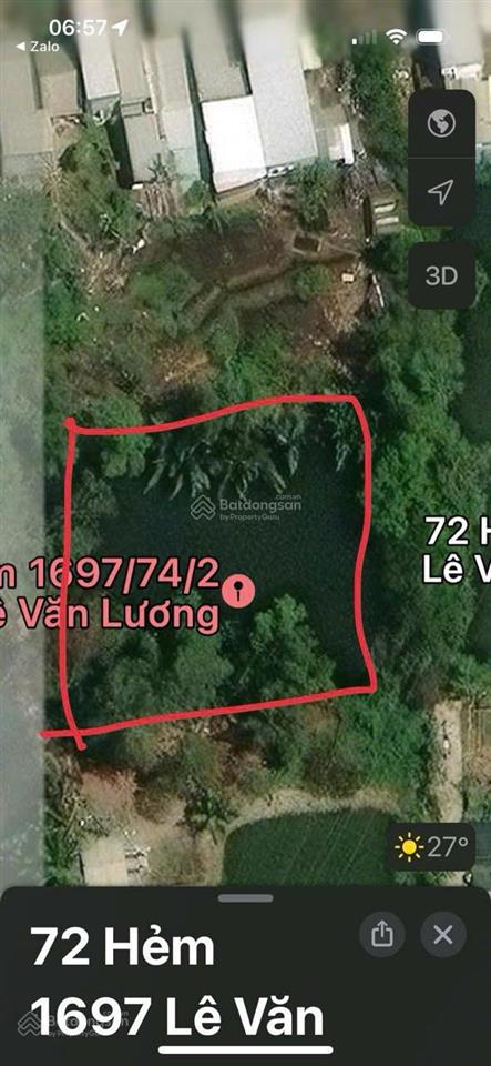 Bán mảnh đất rộng gần 2000m2 hẻm 1697 lê văn lương, nhơn đức