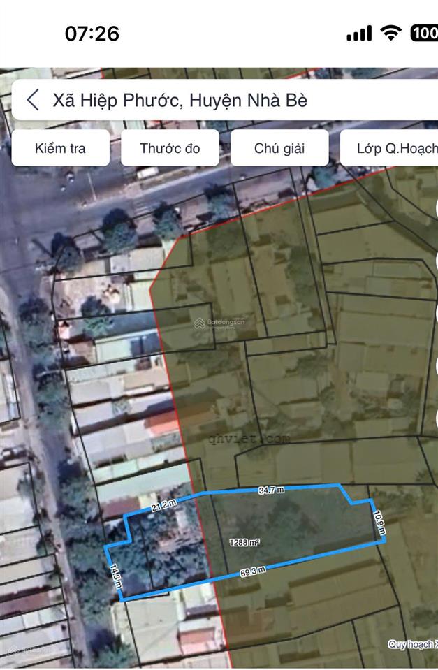 Đất đẹp 1.300m² mặt tiền đường nguyễn văn tạo ngay ngã tư long hậu, 23 tỷ