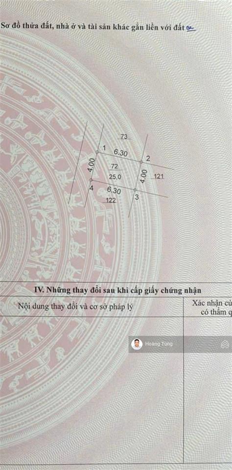 Bán nhà tại ngõ 804, quang trung, 4,75 tỷ, dt 25m2