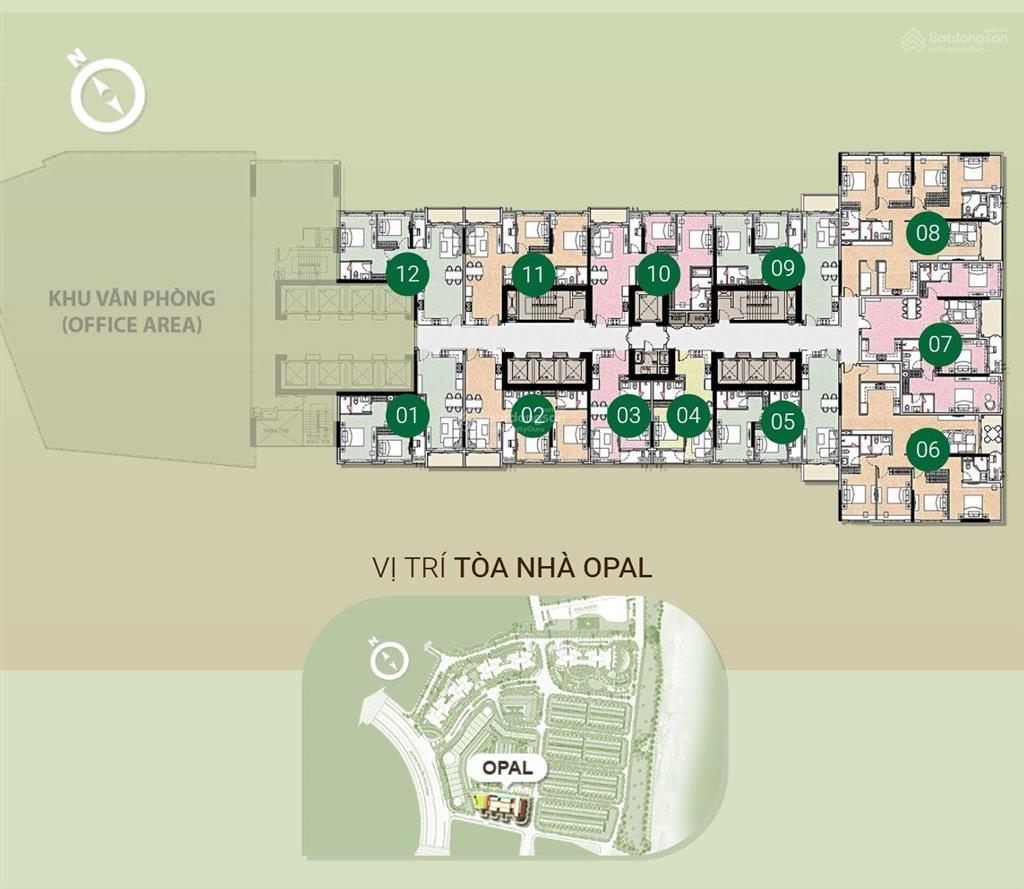 Cho thuê căn opal nội thất cơ bản 3pn view trực diện sông