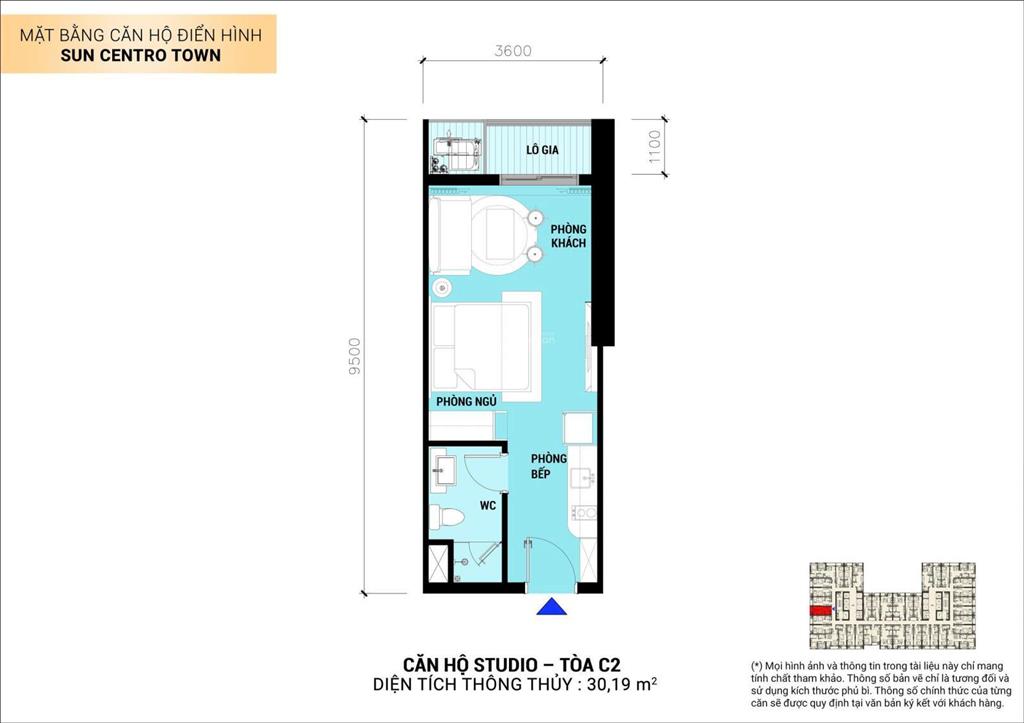 Chỉ từ 1,590 tỷ , chiết khấu 23.5% khai thác cho thuê 20tr 30tr/tháng sun centro town