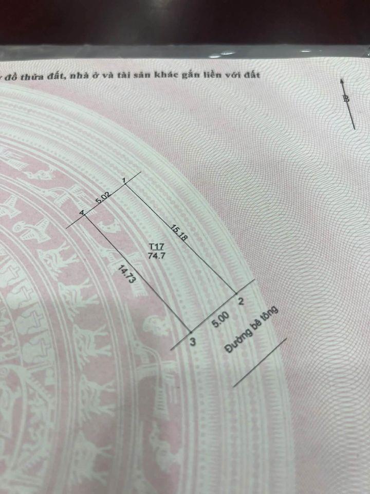 Bán Đất Đấu Giá Chi Đông Thuận An Hà Nội 75m2 MT5m Đường 5m Sổ Đỏ, 4 Tỷ
