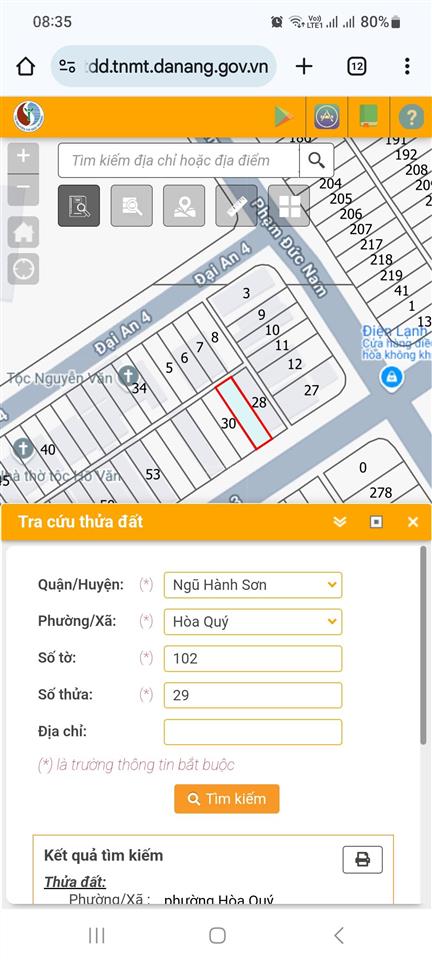 Bán nhanh đất tại đại an 3, hòa quý, ngũ hành sơn, đà nẵng
