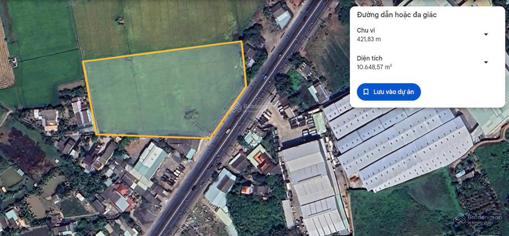 Bán đất 10.000m2 (1ha) đất (ngang hơn 60m) mặt tiền ql1a bến lức, long an