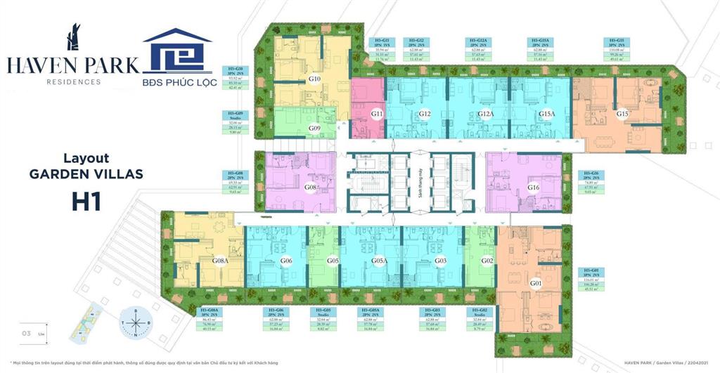 Cần bán căn hộ sân vườn haven park kđt ecopark hưng yên, 70m2, 2pn2wc  0913 969 ***
