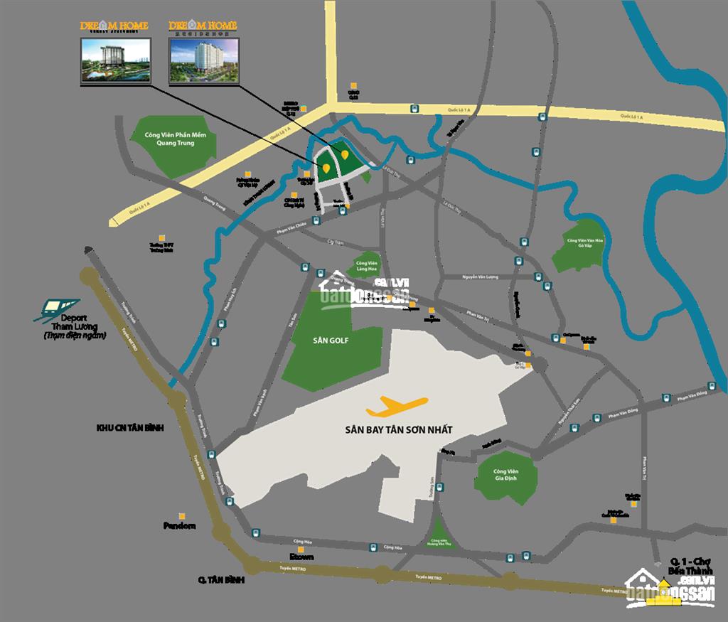 Bán căn hộ dream home giá tốt thiết kế đẹp 52m2  62m2  65m2  2pn  2wc, tel 0933 002 ***