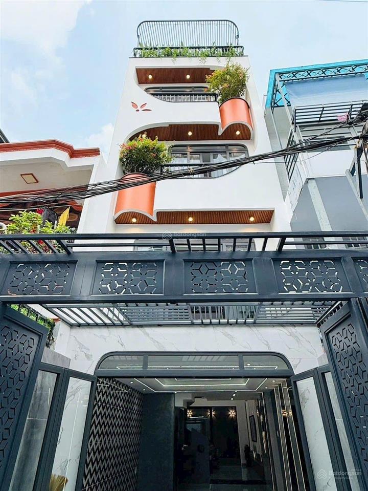 Nhà phố hiện đại đẹp mê ly hẻm xh giá  8.6 tỉ  dt  4 x 16 trệt lửng 3 lầu quang trung gò vấp
