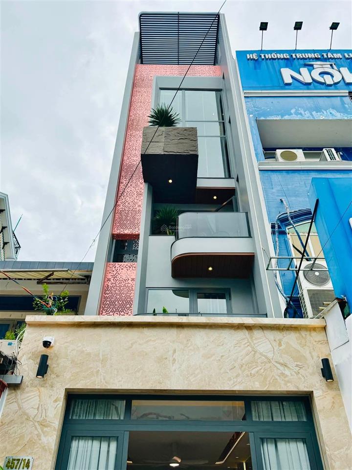Luxury đẹp mê lòng người đường lê văn thọ, p.14 gò vấp  hẻm rộng 6m trệt lửng 4 lầu 4 x 18