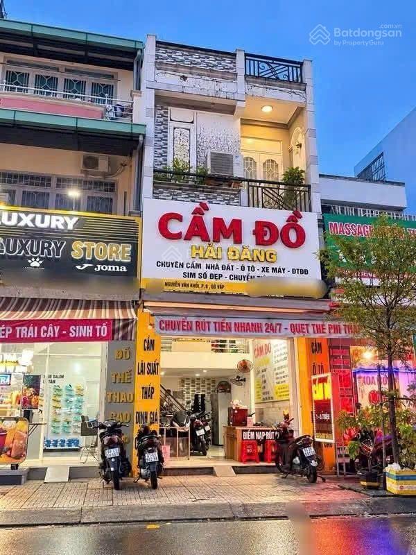 Nhà mặt tiền buôn bán sầm uất mặt tiền đường nguyễn văn khối f8 gò vấp trệt lửng 2 lầu