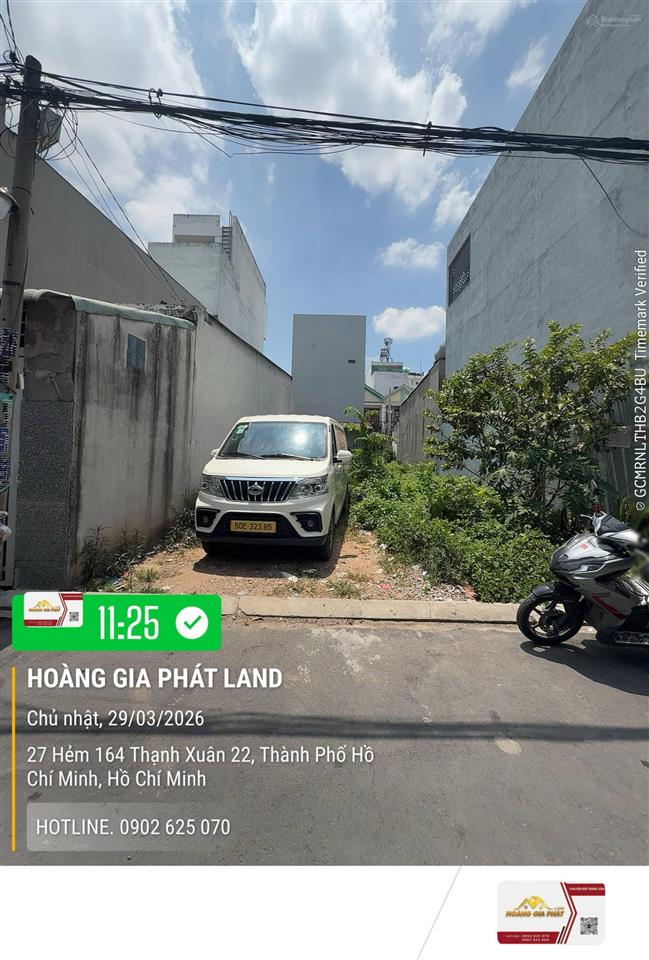 Đất giá tốt. hẻm nhựa vào 1 trục 6m thạnh xuân 22 vào 100m. dt 4m x 16m, gần ngã tư ga giáp gò vấp