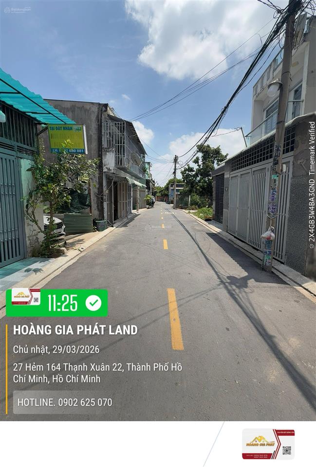 Đất giá tốt. hẻm nhựa vào 1 trục 6m thạnh xuân 22 vào 100m. dt 4m x 16m, gần ngã tư ga giáp gò vấp