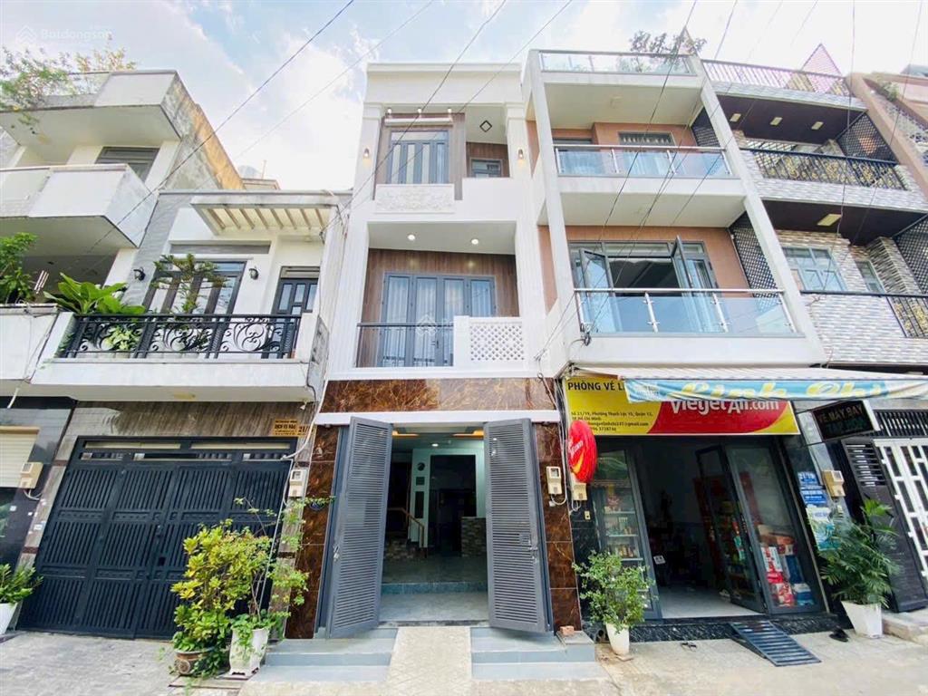 Nhà 3 lầu hẻm thông 8m tl16 qua tl15 sát ngã tư ga. tiện làm văn phòng  cty. dt 4.2m x 13m. vip