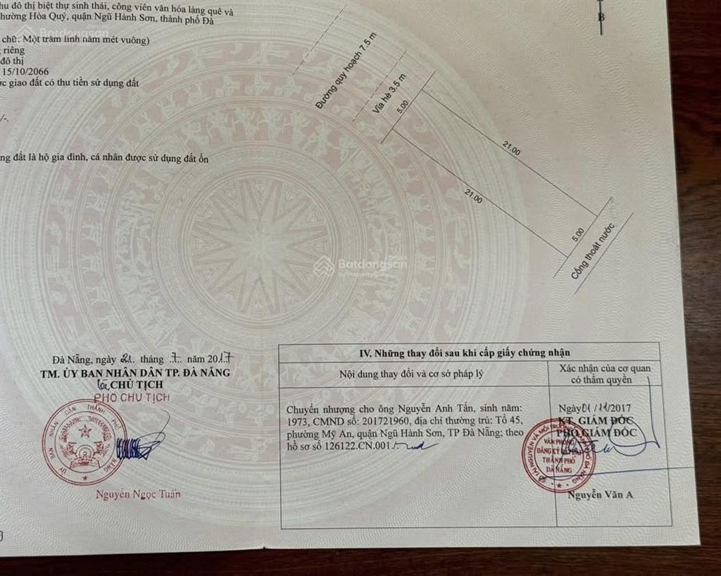 Bán đất tại hói kiểng 5, 6,2 tỷ, 105m2, sổ đỏ, mặt tiền 5m