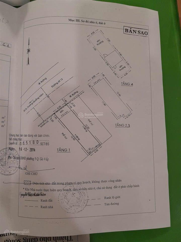 Bán nhà ngay trục tòa án 416, đường dương quảng hàm, dt 4x15, 60m2, 4pn, 4wc, giá 10 tỷ 7